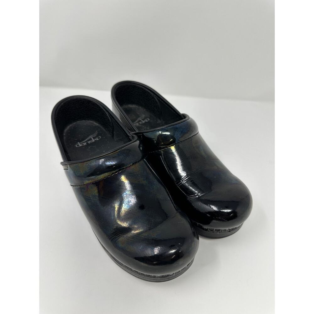 Dansko Nurse Clogs Women’s Size 37 EU US 6.5–7 Black Cabrio Leather – Excellent